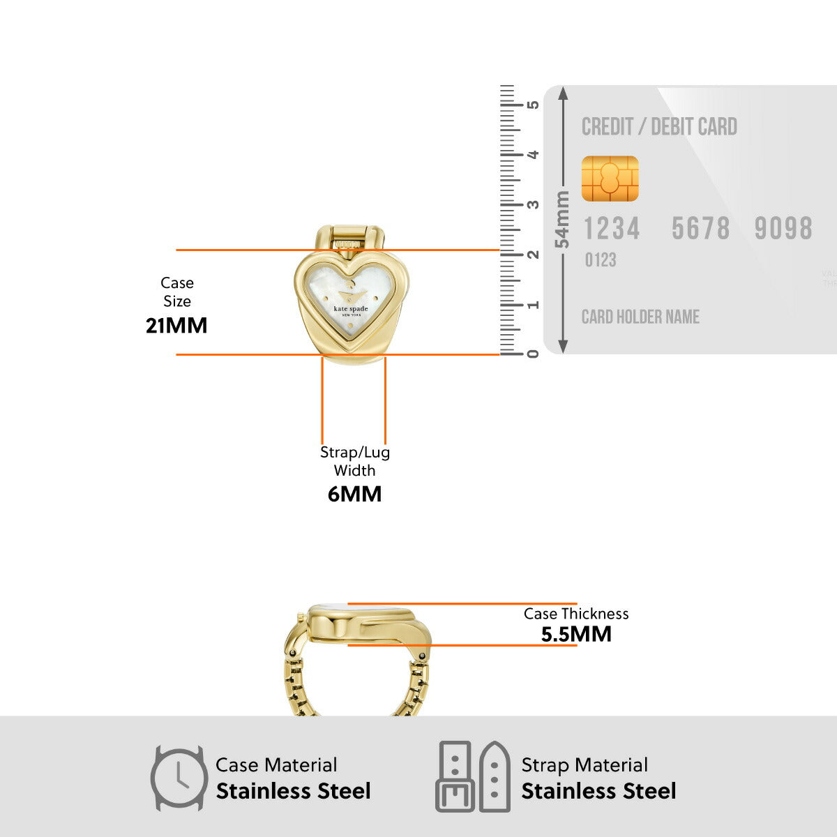 ケイトスペード ニューヨーク kate spade new york リングウォッチ レディース MONROE ゴールドトーン ステンレススチール KSW1860