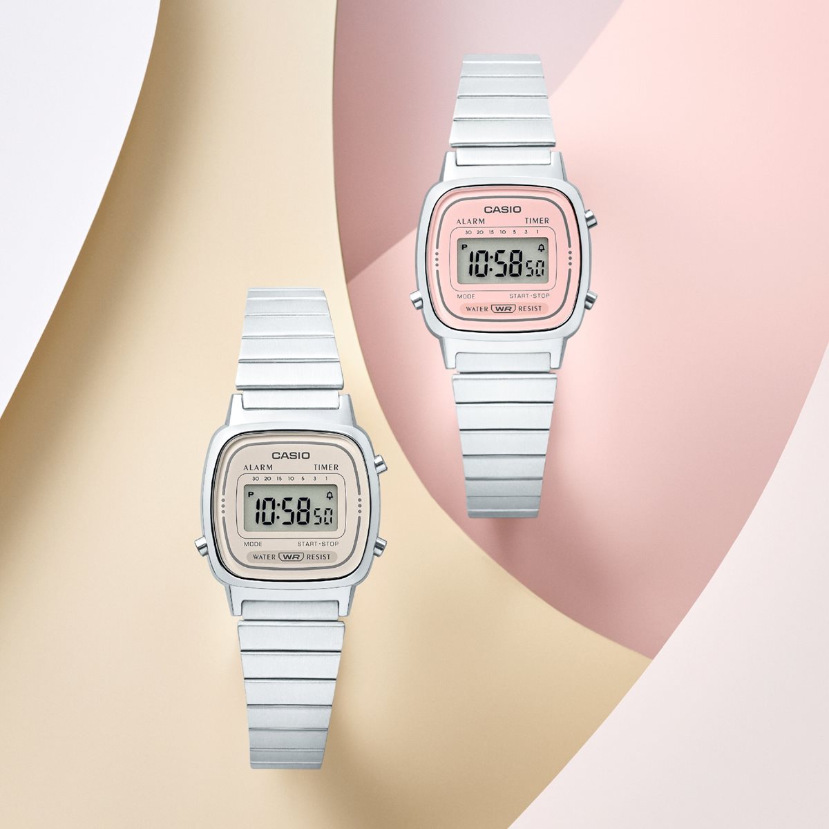 カシオ CASIO CLASSIC 限定モデル デジタル 腕時計 レディース LA670WEA-8AJF ライトベージュ