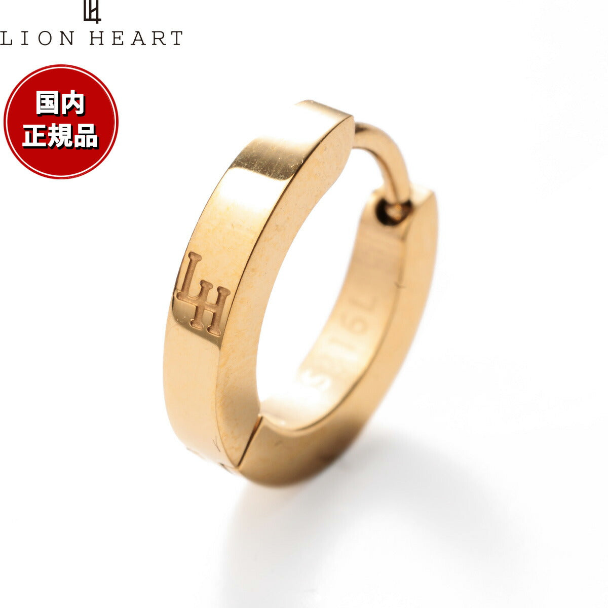 ライオンハート LION HEART ピアス アクセサリー フープピアス 片耳用 メンズ レディース LHMP006NYG【2024 新作】