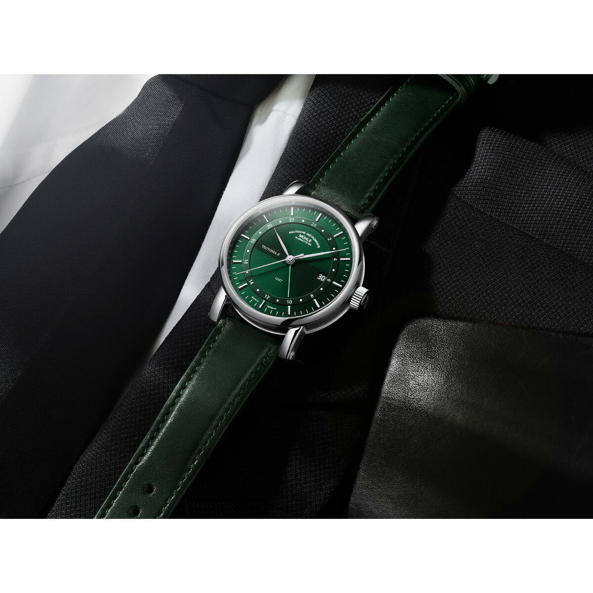 ミューレ グラスヒュッテ Muhle Glashutte テイトニア II GMT Teutonia II GMT 自動巻き 腕時計 M1-33-96-LB-I【正規品】【60回分割手数料無料!】