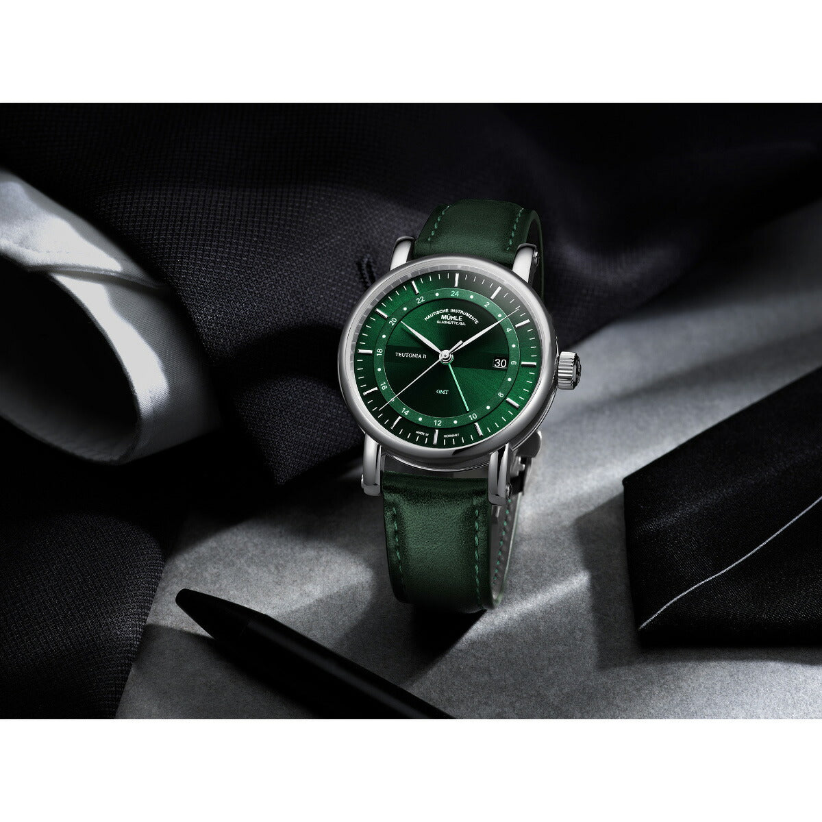 ミューレ グラスヒュッテ Muhle Glashutte テイトニア II GMT Teutonia II GMT 自動巻き 腕時計 M1-33-96-LB-I【正規品】【60回分割手数料無料!】