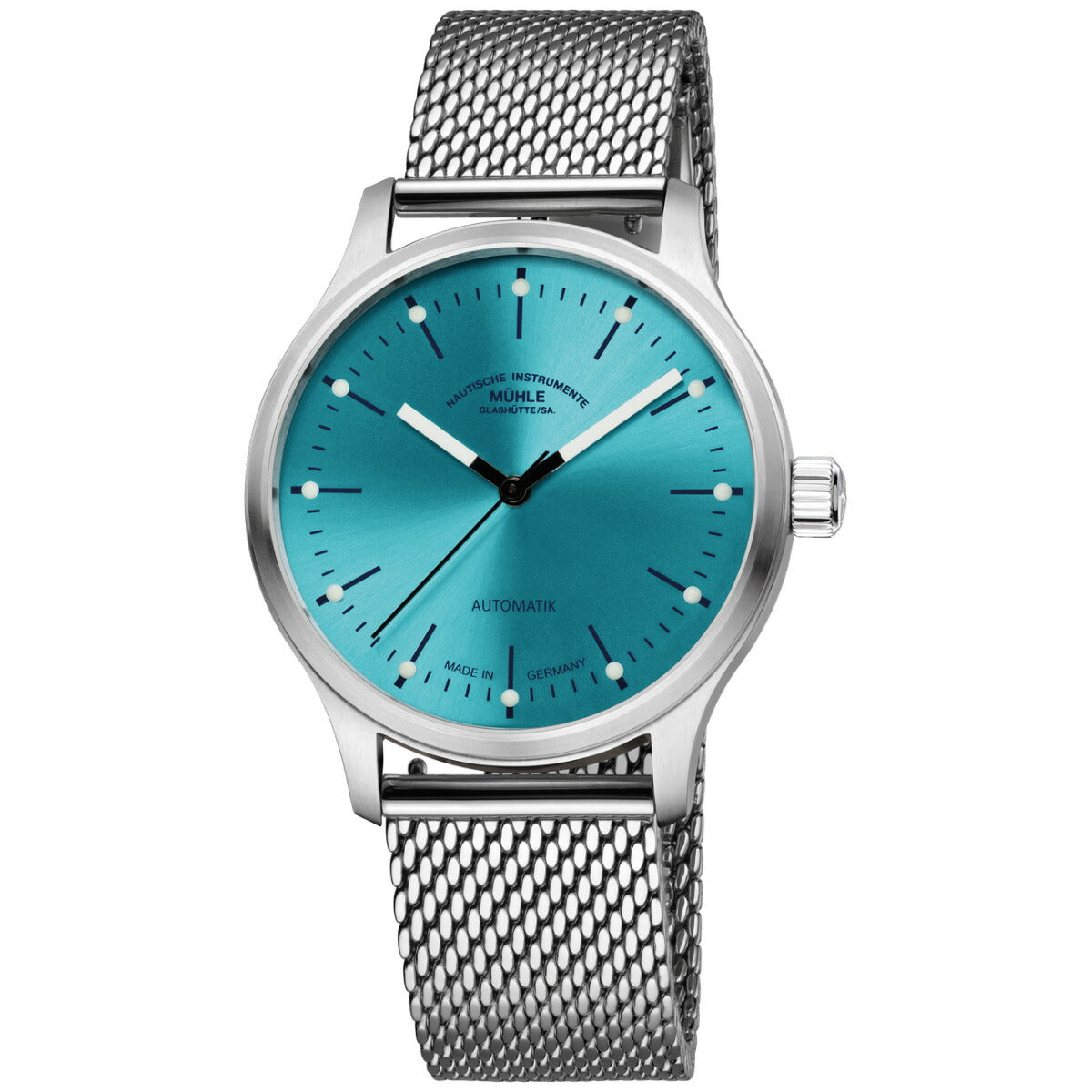 ミューレ グラスヒュッテ Muhle Glashutte パノヴァ ターコイズブルー Panova Turquoise Blue 腕時計 自動巻き M1-40-79-MB ドイツ製【正規品】【60回分割手数料無料!】