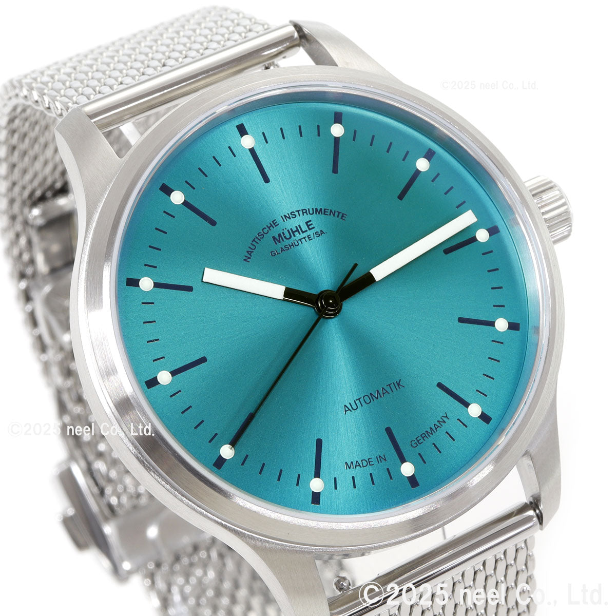ミューレ グラスヒュッテ Muhle Glashutte パノヴァ ターコイズブルー Panova Turquoise Blue 腕時計 自動巻き M1-40-79-MB ドイツ製【正規品】【60回分割手数料無料!】