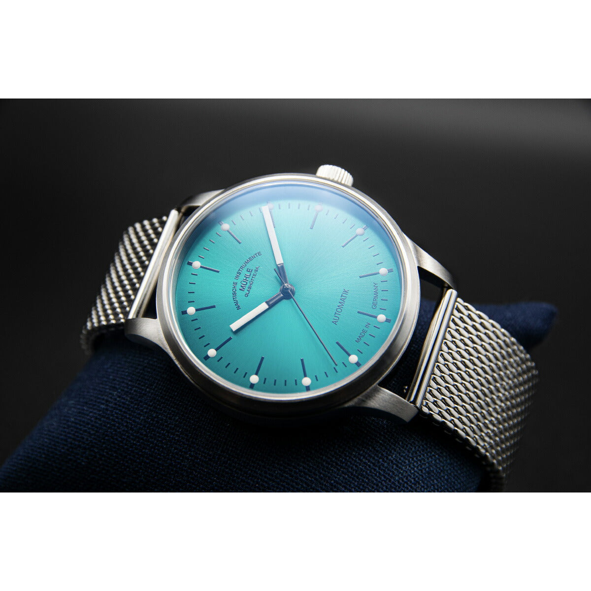 ミューレ グラスヒュッテ Muhle Glashutte パノヴァ ターコイズブルー Panova Turquoise Blue 腕時計 自動巻き M1-40-79-MB ドイツ製【正規品】【60回分割手数料無料!】