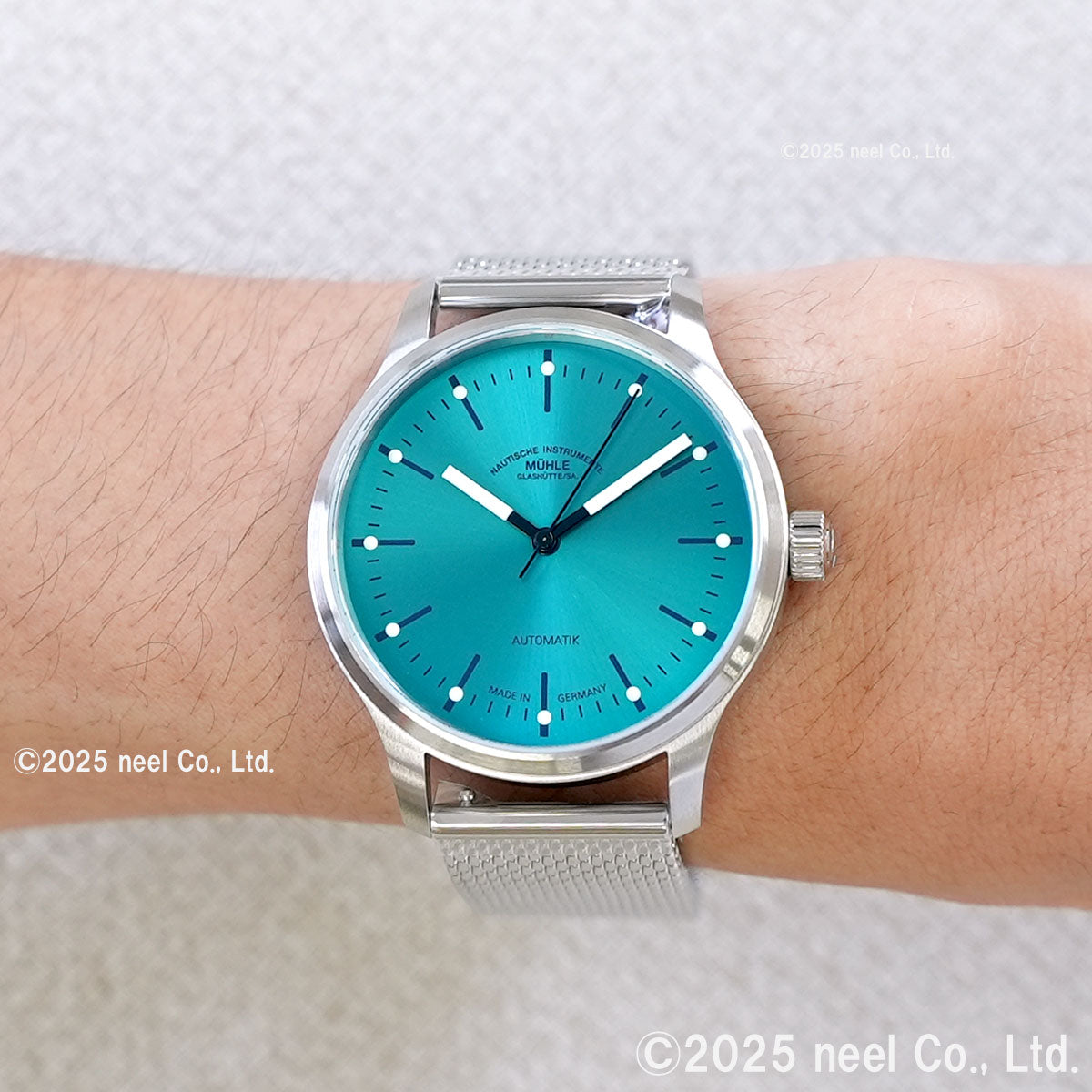 ミューレ グラスヒュッテ Muhle Glashutte パノヴァ ターコイズブルー Panova Turquoise Blue 腕時計 自動巻き M1-40-79-MB ドイツ製【正規品】【60回分割手数料無料!】