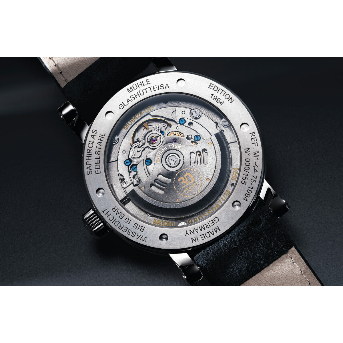 ミューレ グラスヒュッテ Muhle Glashutte テイトニア IV ビッグデイト エディション1994 自動巻き 腕時計 M1-44-72-1994-LB【正規品】【60回分割手数料無料!】