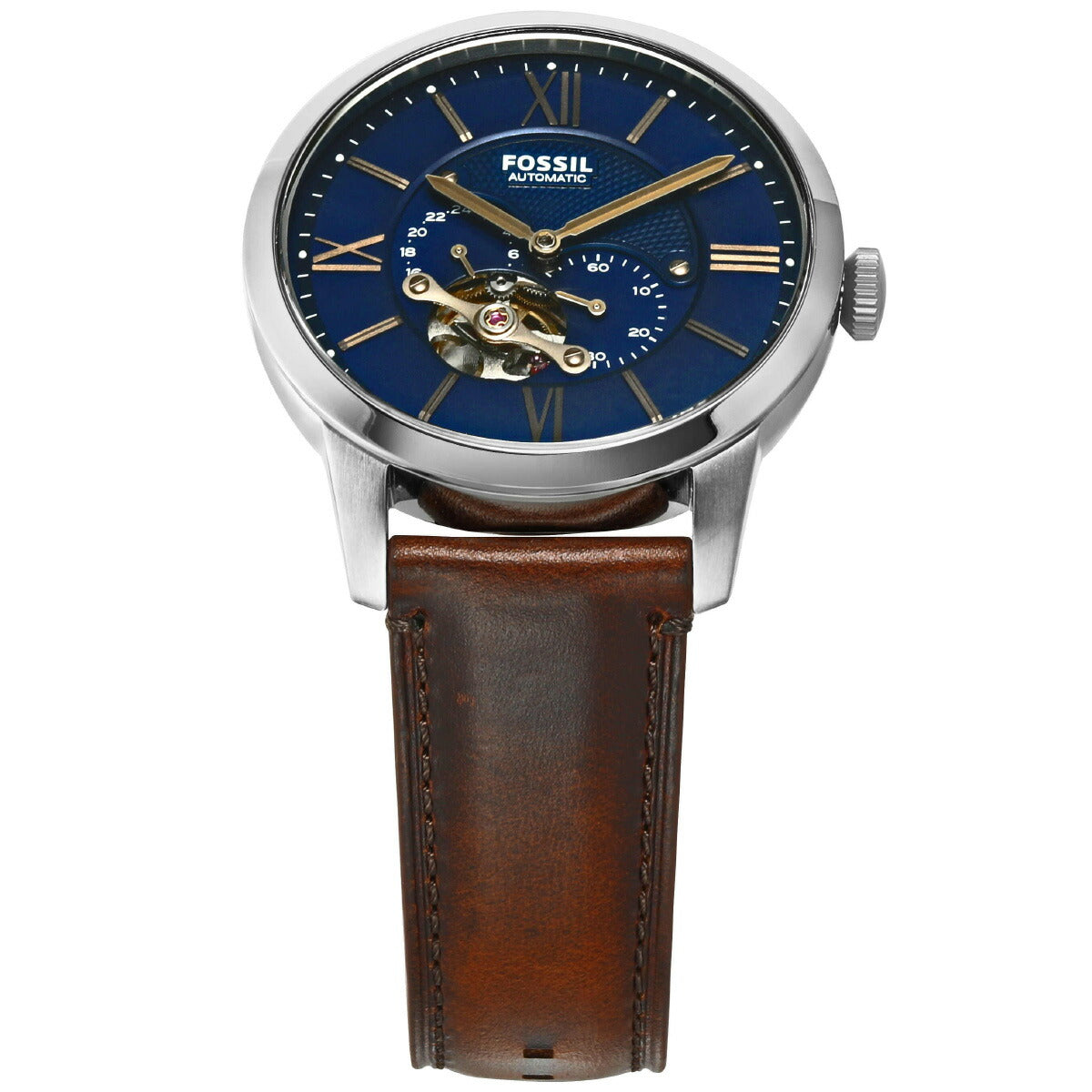 フォッシル FOSSIL 腕時計 メンズ 自動巻き マルチファンクション TOWNSMAN オートマティック ブラウン レザーウォッチ ME3110