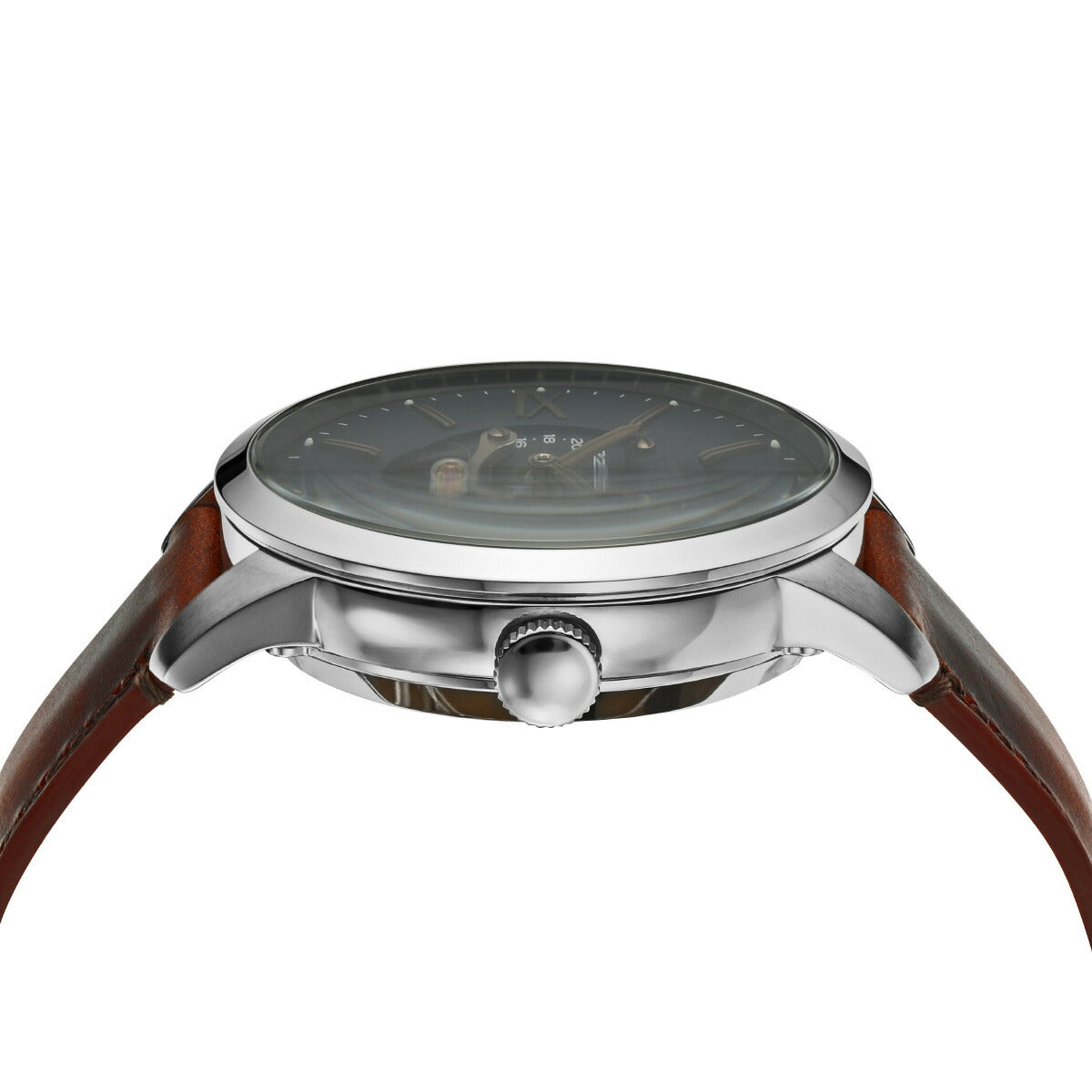 フォッシル FOSSIL 腕時計 メンズ 自動巻き マルチファンクション TOWNSMAN オートマティック ブラウン レザーウォッチ ME3110