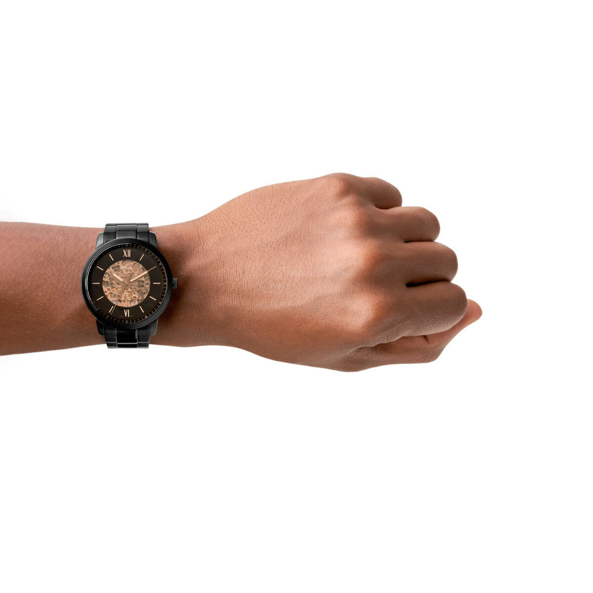 フォッシル FOSSIL 腕時計 メンズ 自動巻き NEUTRA オートマティック ブラック ステンレススチールウォッチ ME3183