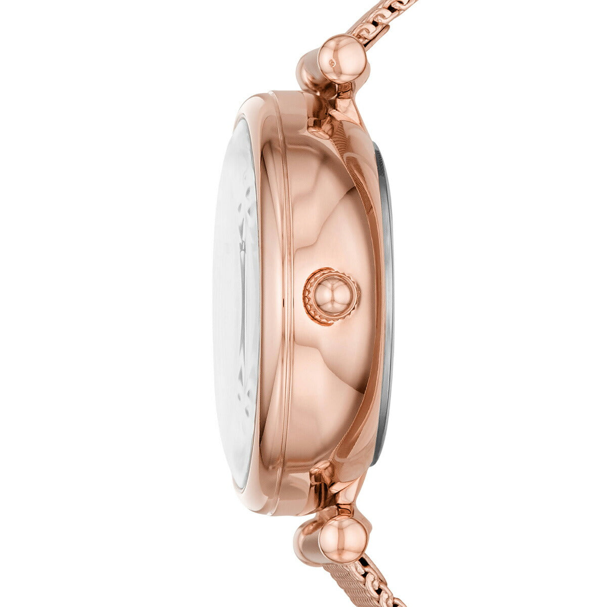 フォッシル FOSSIL 腕時計 レディース 自動巻き CARLIE MINI オートマティック ローズゴールドトーン ステンレススチールメッシュウォッチ ME3188