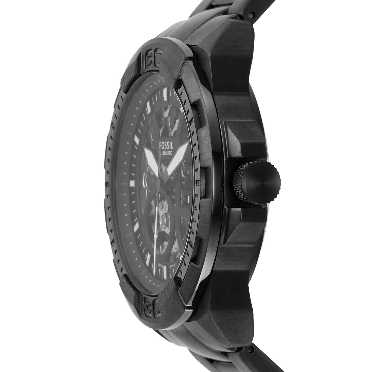 フォッシル FOSSIL 腕時計 メンズ 自動巻き BRONSON オートマティック ブラック ステンレススチールウォッチ ME3217