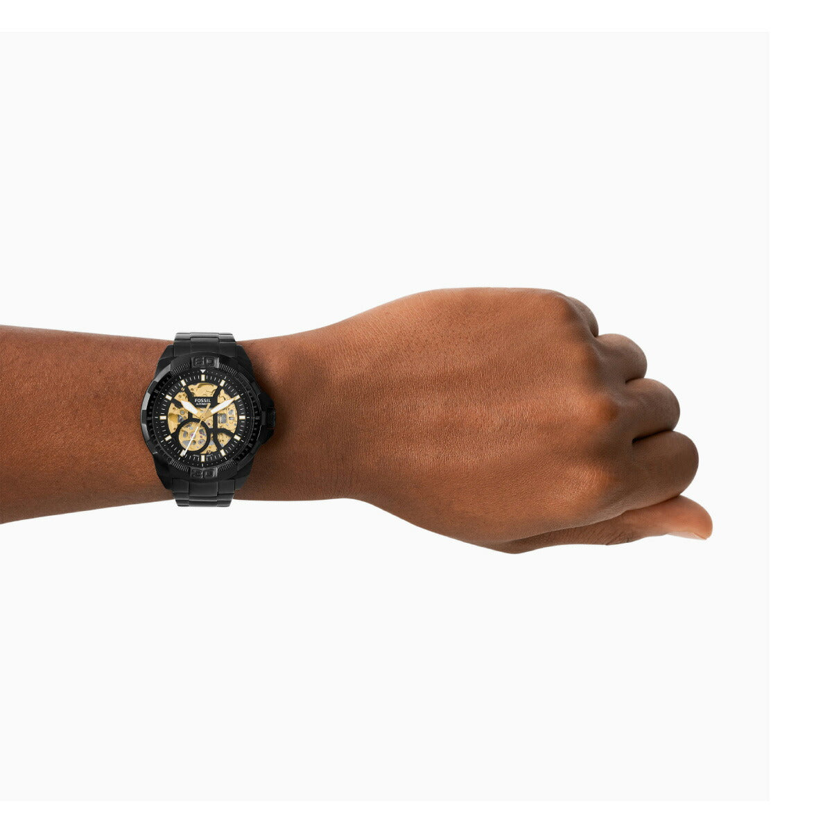 フォッシル FOSSIL 腕時計 メンズ 自動巻き BRONSON オートマティック ブラック ステンレススチールウォッチ ME3217