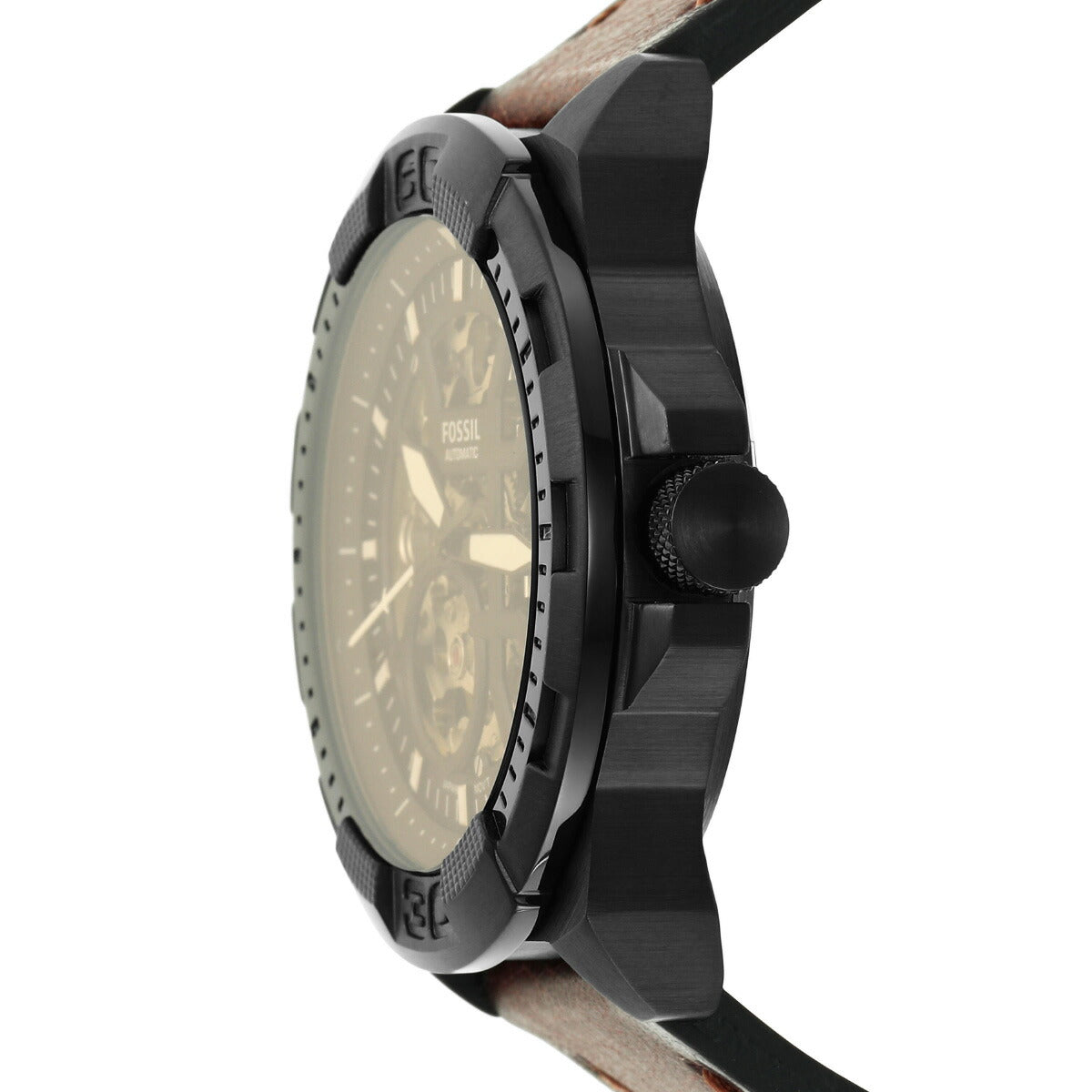フォッシル FOSSIL 腕時計 メンズ 自動巻き BRONSON オートマティック ブラウン LiteHideレザーウォッチ ME3219