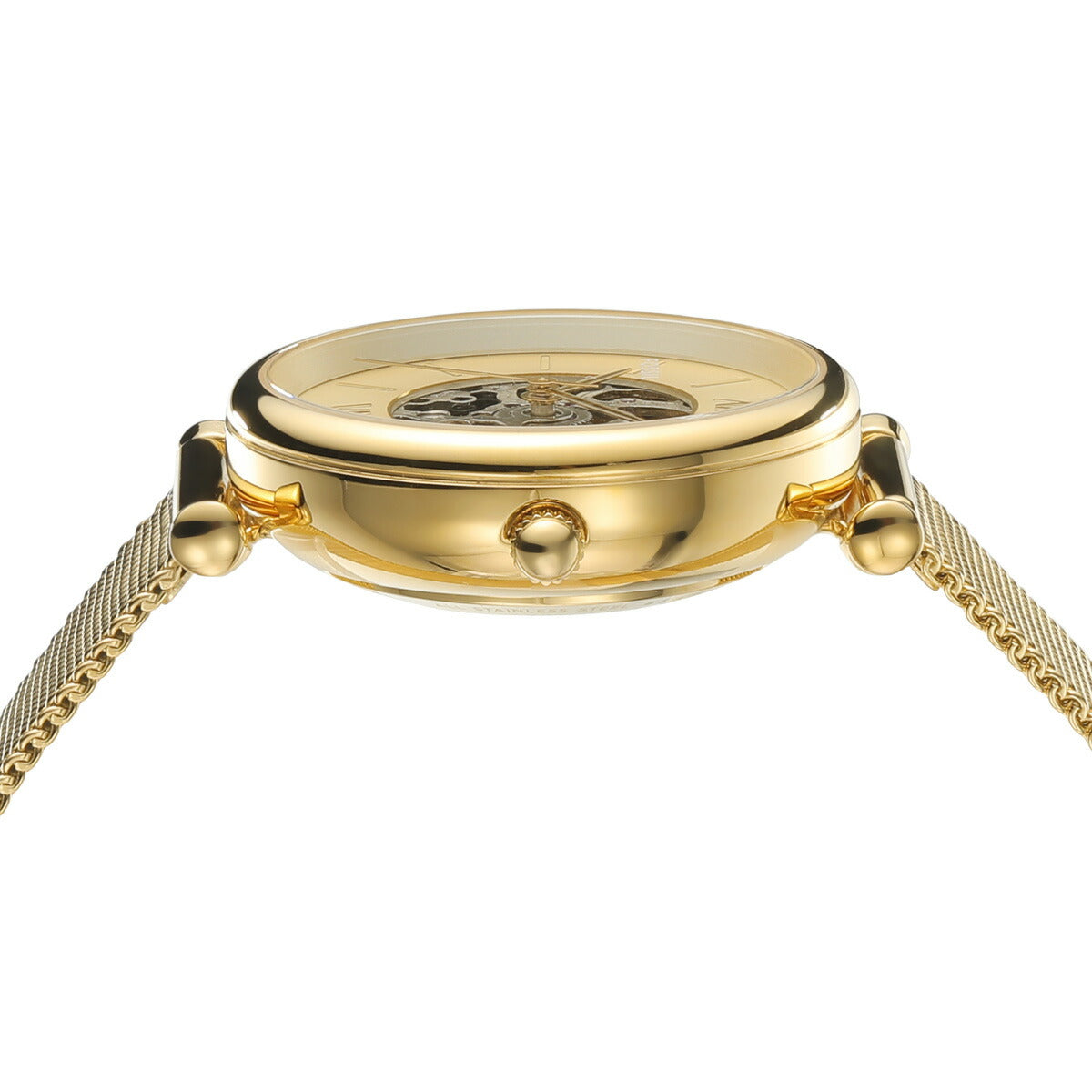 フォッシル FOSSIL 腕時計 レディース 自動巻き CARLIE オートマティック ゴールドトーン ステンレススチールウォッチ メッシュウォッチ ME3250
