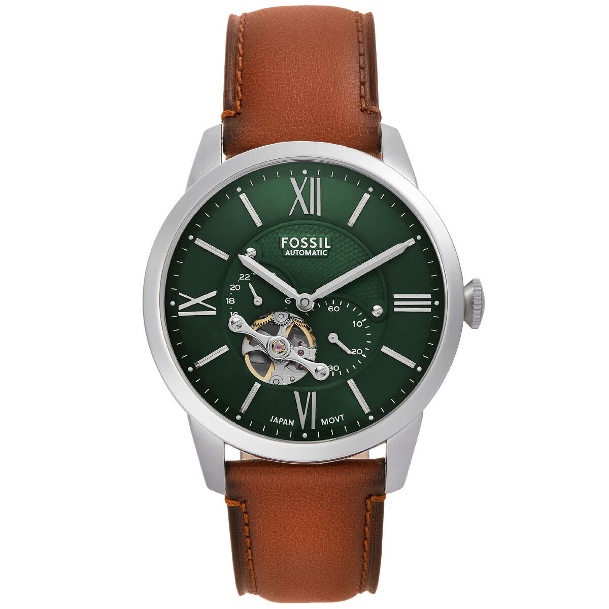 フォッシル FOSSIL 腕時計 メンズ 自動巻き TOWNSMAN マルチファンクション ブラウン レザーウォッチ ME3265