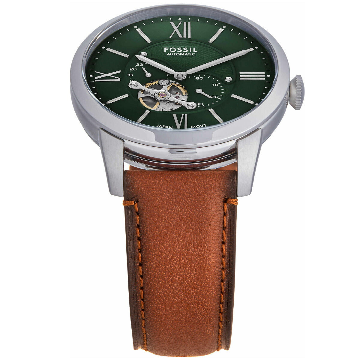 フォッシル FOSSIL 腕時計 メンズ 自動巻き TOWNSMAN マルチファンクション ブラウン レザーウォッチ ME3265