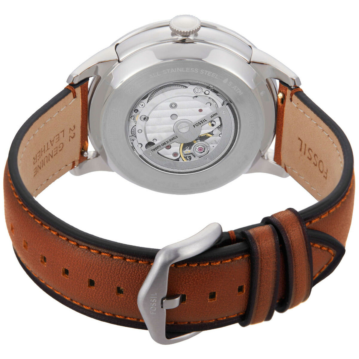 フォッシル FOSSIL 腕時計 メンズ 自動巻き TOWNSMAN マルチファンクション ブラウン レザーウォッチ ME3265
