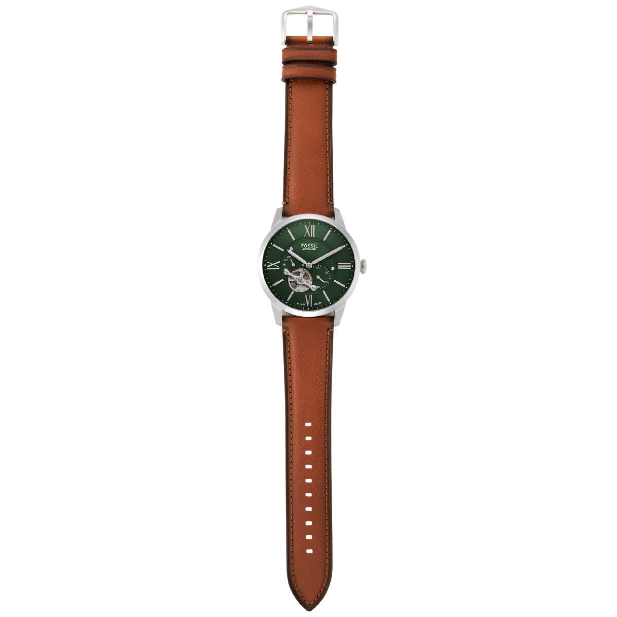フォッシル FOSSIL 腕時計 メンズ 自動巻き TOWNSMAN マルチファンクション ブラウン レザーウォッチ ME3265