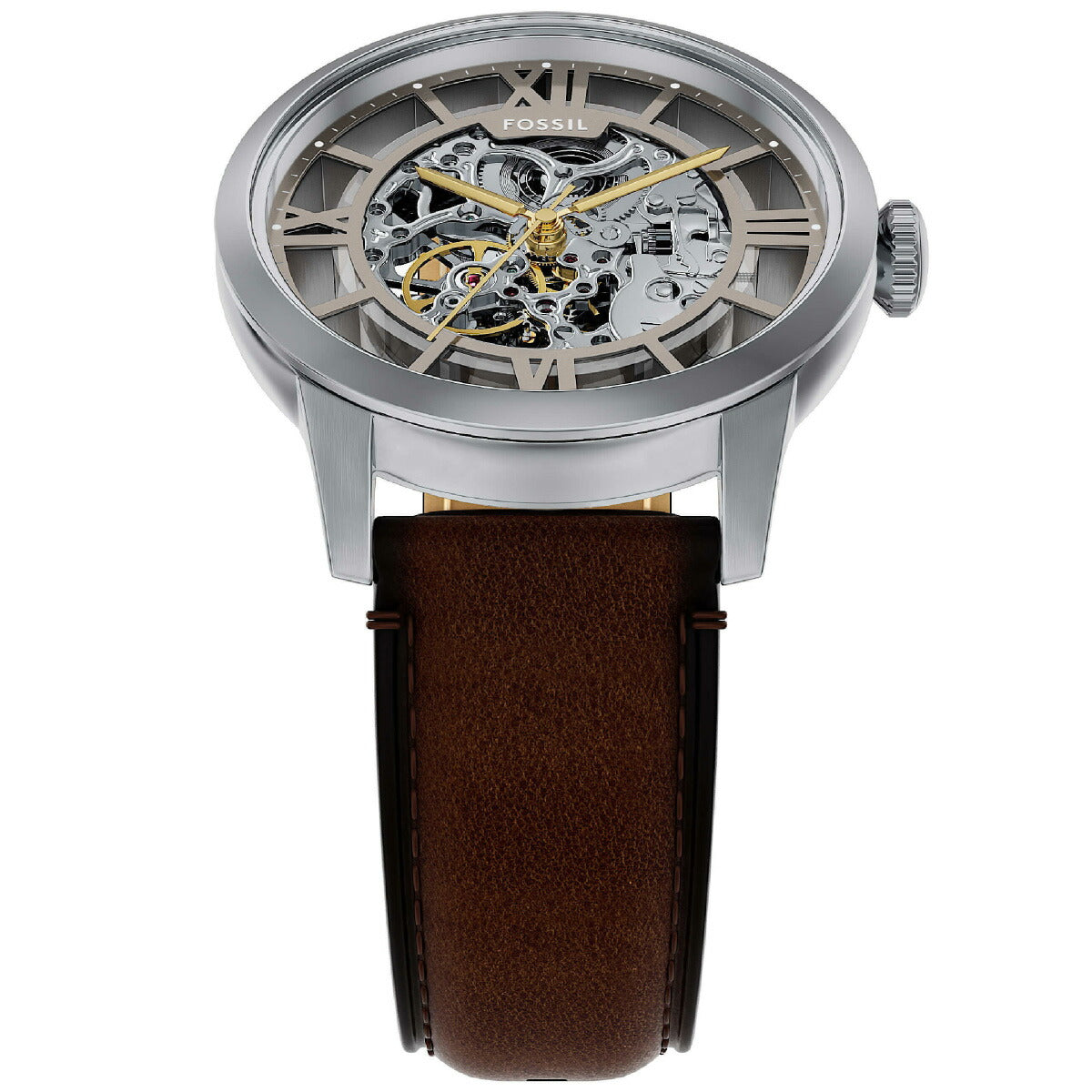 フォッシル FOSSIL 腕時計 自動巻き メンズ TOWNSMAN オートマティック ブラウン レザーウォッチ ME3270【2025 新作】