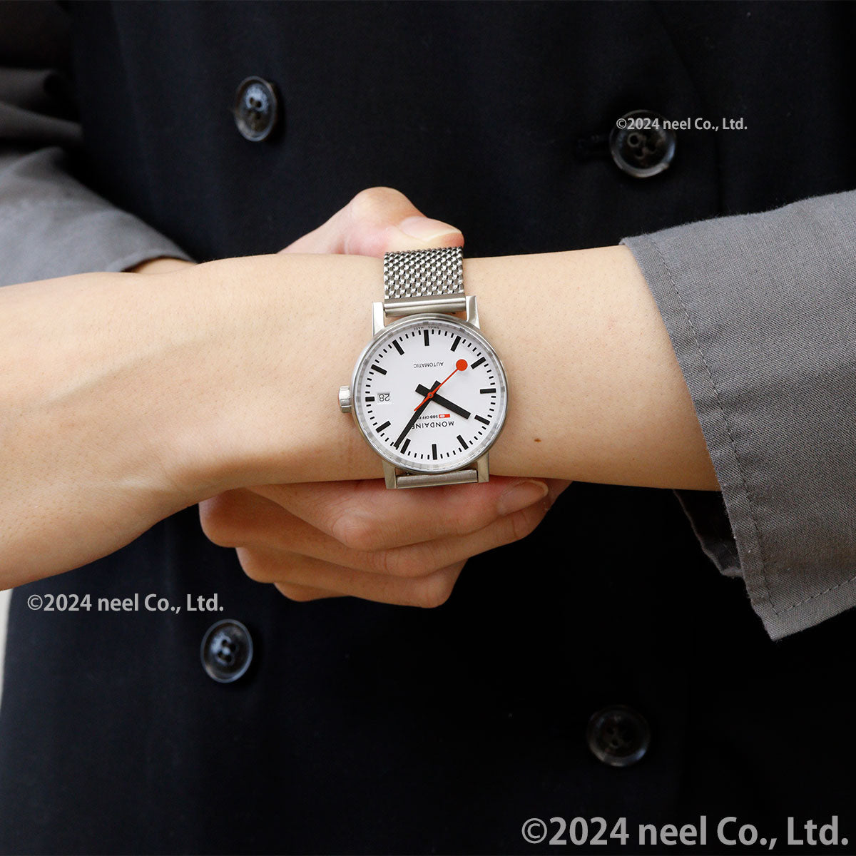 モンディーン MONDAINE 自動巻き 腕時計 レディース エヴォ2 オートマティック 35mm メッシュブレスレット evo2 MSE.35610.SM