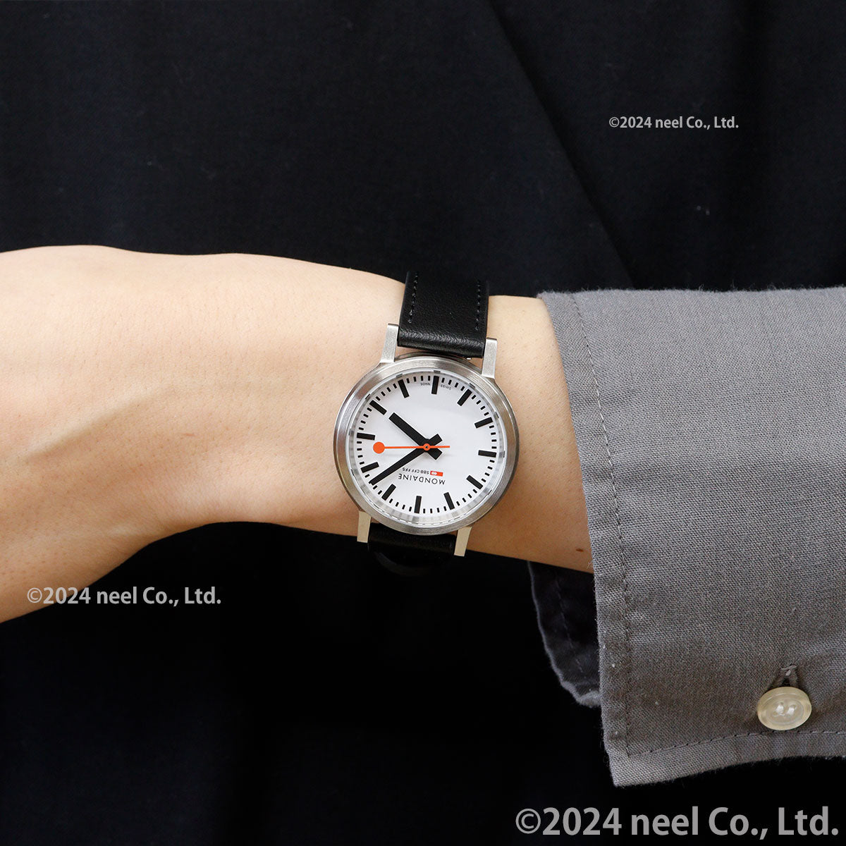 モンディーン MONDAINE 腕時計 レディース ストップ・トゥ・ゴー 34mm グレープビーガンレザー stop2go MST.3401B.LBV.SET