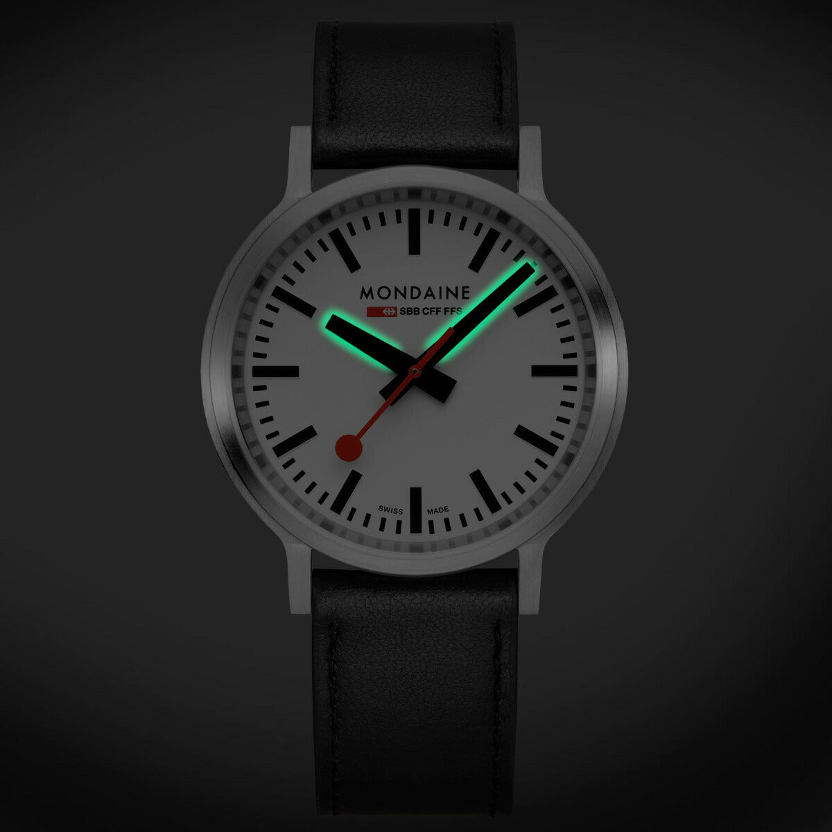 モンディーン MONDAINE 腕時計 メンズ レディース ストップ・トゥ・ゴー 41mm グレープビーガンレザー stop2go MST.4101B.LBV.2SE
