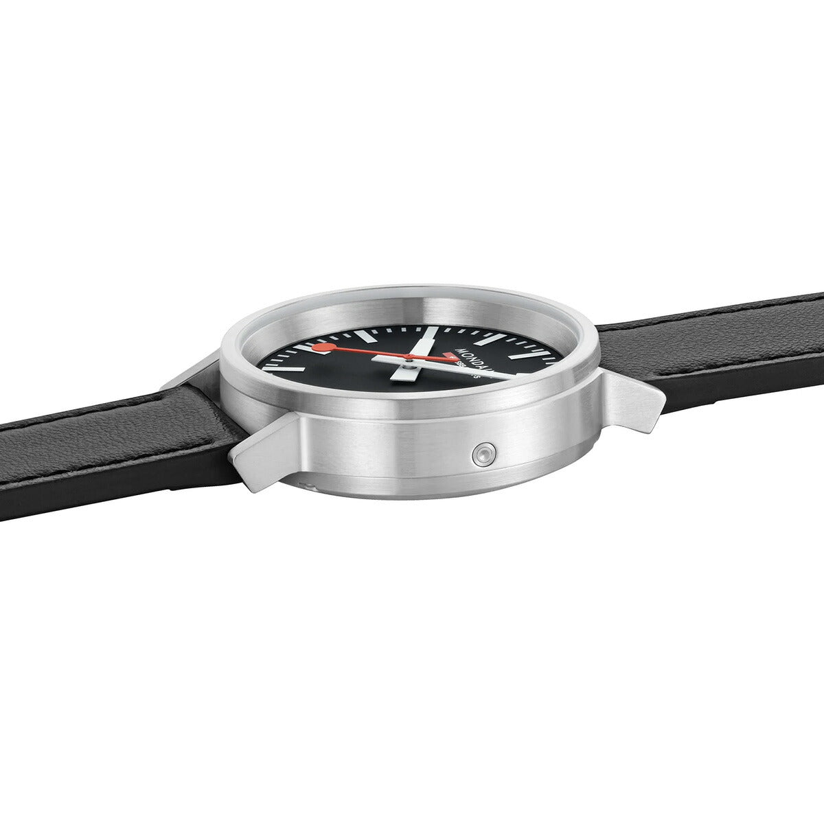 モンディーン MONDAINE 腕時計 メンズ レディース ストップ・トゥ・ゴー 41mm ブラックダイヤルグレープビーガンレザー stop2go MST.41020.LBV.2SE