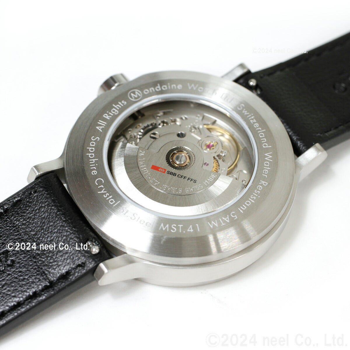 モンディーン MONDAINE 自動巻き 腕時計 メンズ レディース オリジナル オートマティック 41mm ブラックレザー The Original MST.4161B.LB