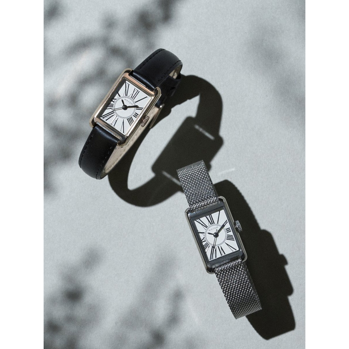 マトウ MATOW 腕時計 レディース Tsuki Collection 朧月 おぼろづき スクエア ローズゴールド レザー サークルローマン MW004010【2025 新作】
