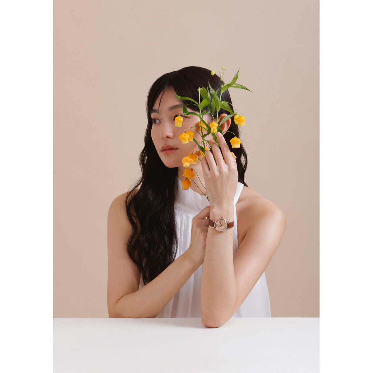 マトウ MATOW 腕時計 レディース Shiki Collection Bouquet ブーケット 紅葉 ローズゴールドブラウンレザー MW007002【2025 新作】