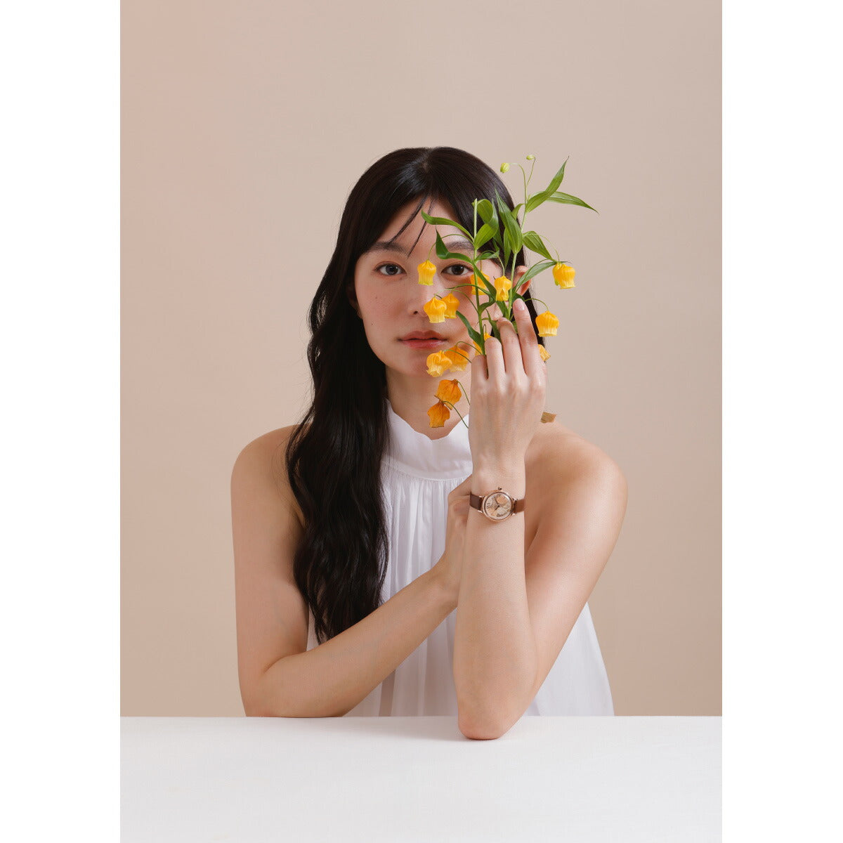 マトウ MATOW 腕時計 レディース Shiki Collection Bouquet ブーケット 紅葉 ローズゴールドブラウンレザー MW007002【2025 新作】