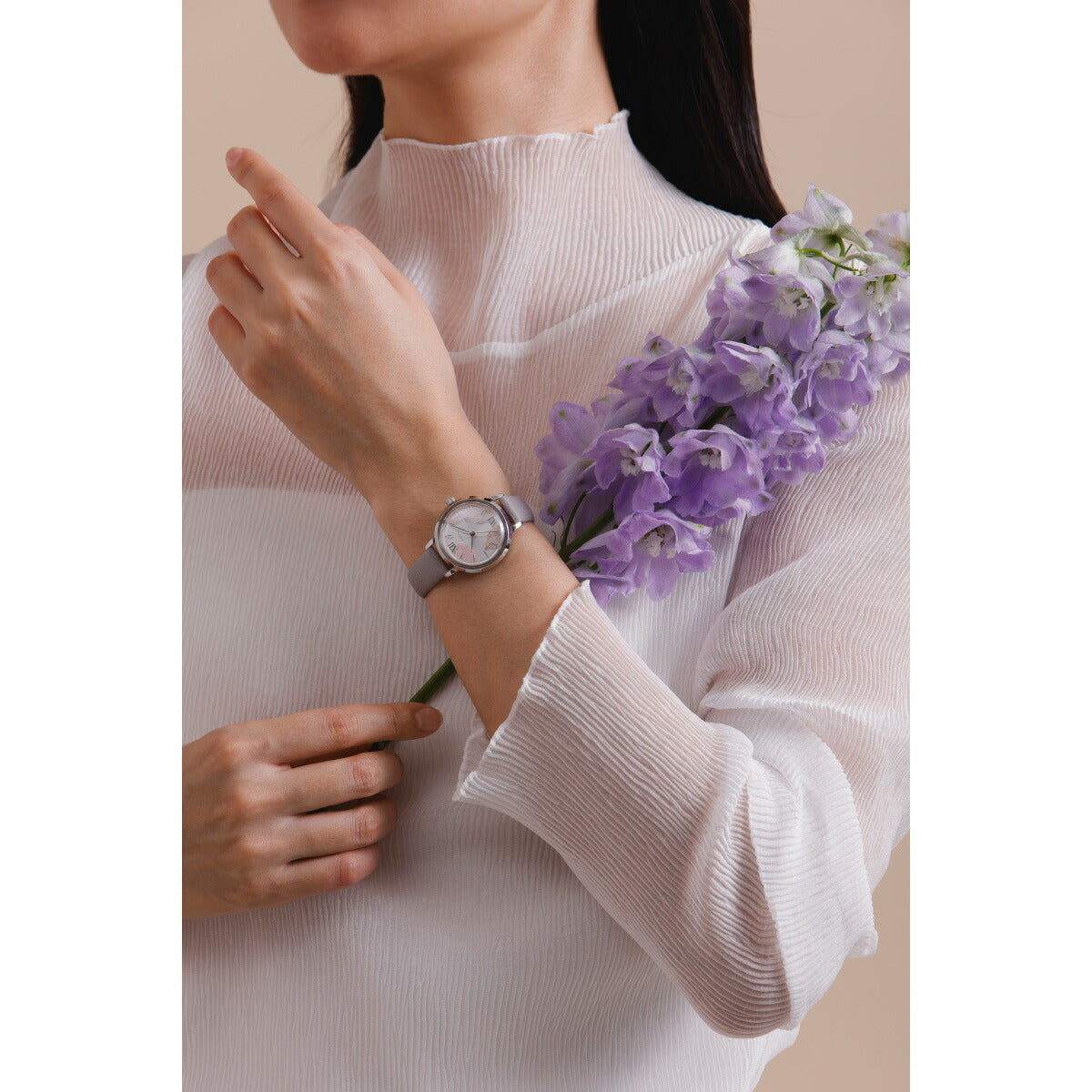 マトウ MATOW 腕時計 レディース Shiki Collection Bouquet ブーケット 花霞 シルバーライラックレザー MW007004【2025 新作】