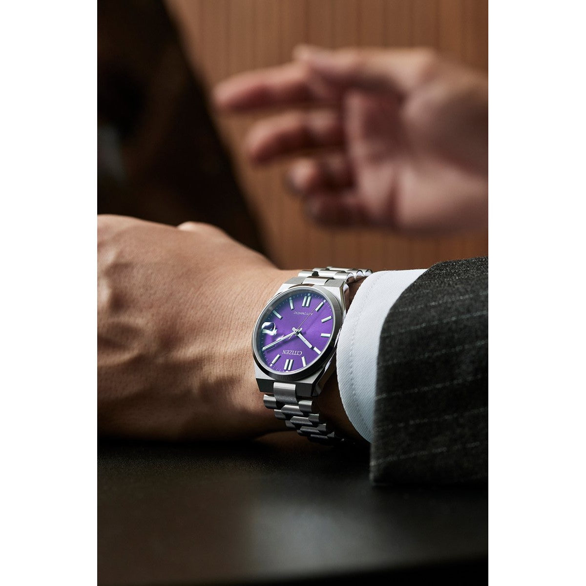 シチズンコレクション CITIZEN COLLECTION メカニカル 自動巻き 機械式 腕時計 メンズ レディース NJ0200-50W TSUYOSA 37mm バイオレット【2025 新作】
