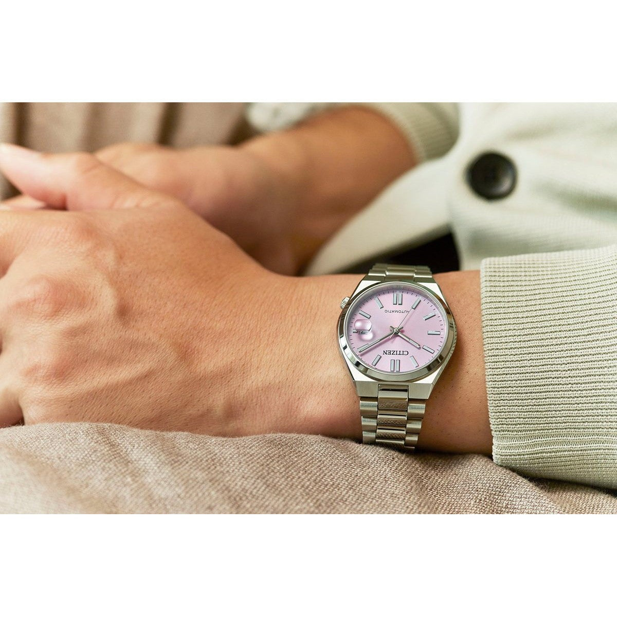 シチズンコレクション CITIZEN COLLECTION メカニカル 自動巻き 機械式 腕時計 メンズ レディース NJ0200-50Z TSUYOSA 37mm パステルピンク【2025 新作】