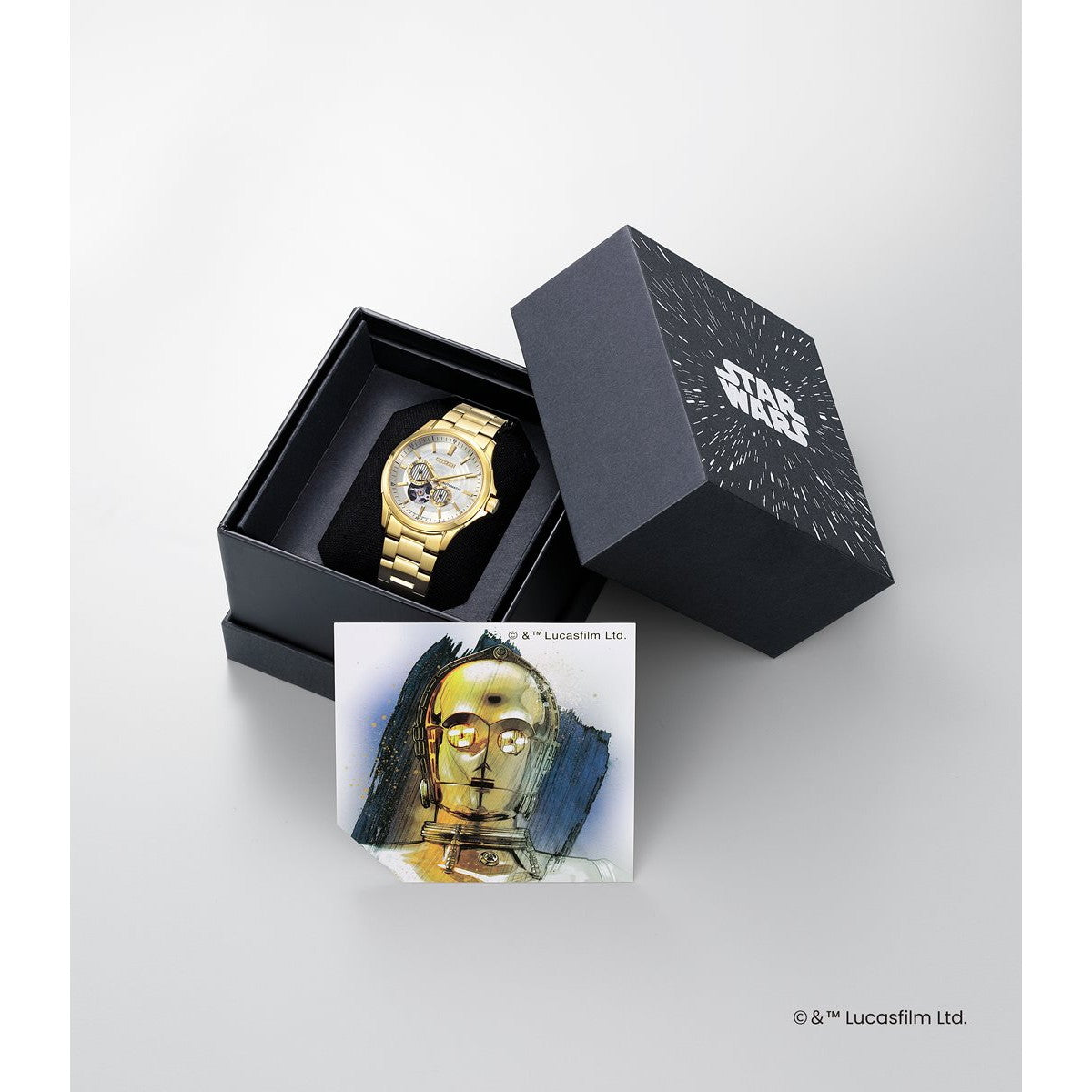 シチズンコレクション CITIZEN COLLECTION メカニカル オ-プンハート 「STAR WARS」 限定モデル 「C-3PO」 自動巻き 機械式 腕時計 メンズ NP1013-53P【2025 新作】