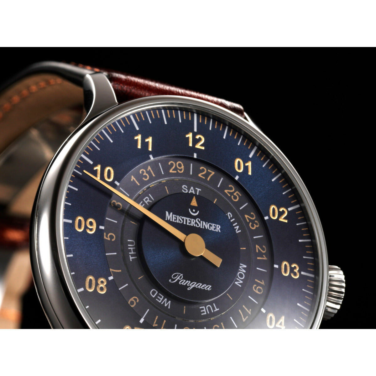 マイスタージンガー MeisterSinger パンゲア デイデイト スティールブルー&ゴールド Pangaea Day Date 自動巻き 腕時計 PDD917G【2025 新作】