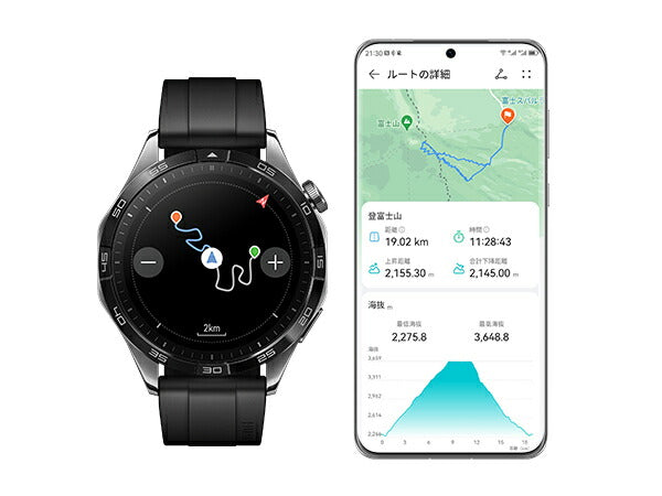 ファーウェイ HUAWEI スマートウォッチ WATCH GT4 46mm PNXB19-BK ウェアラブル 心拍数 血中酸素 ブラック 腕時計 メンズ レディース
