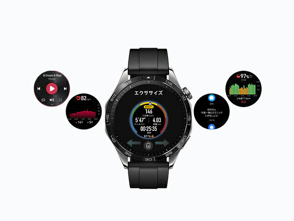ファーウェイ HUAWEI スマートウォッチ WATCH GT4 46mm PNXB19-BK ウェアラブル 心拍数 血中酸素 ブラック 腕時計 メンズ レディース