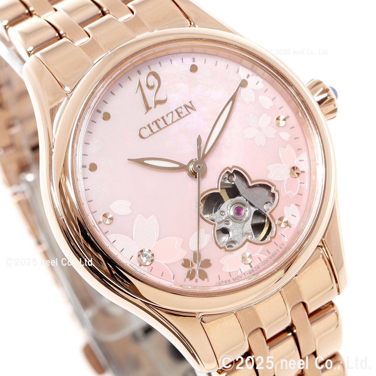 シチズンコレクション CITIZEN COLLECTION メカニカル 自動巻き 機械式 オープンハート 限定モデル 桜 腕時計 レディース PR1042-82Y【2025 新作】