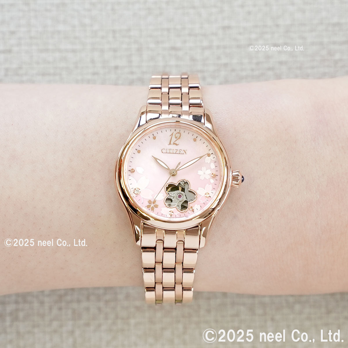 シチズンコレクション CITIZEN COLLECTION メカニカル 自動巻き 機械式 オープンハート 限定モデル 桜 腕時計 レディース PR1042-82Y【2025 新作】