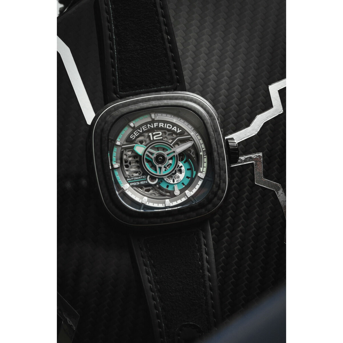 セブンフライデー SEVENFRIDAY PS3/01 Jade Carbon PS-Series 腕時計 メンズ 自動巻き