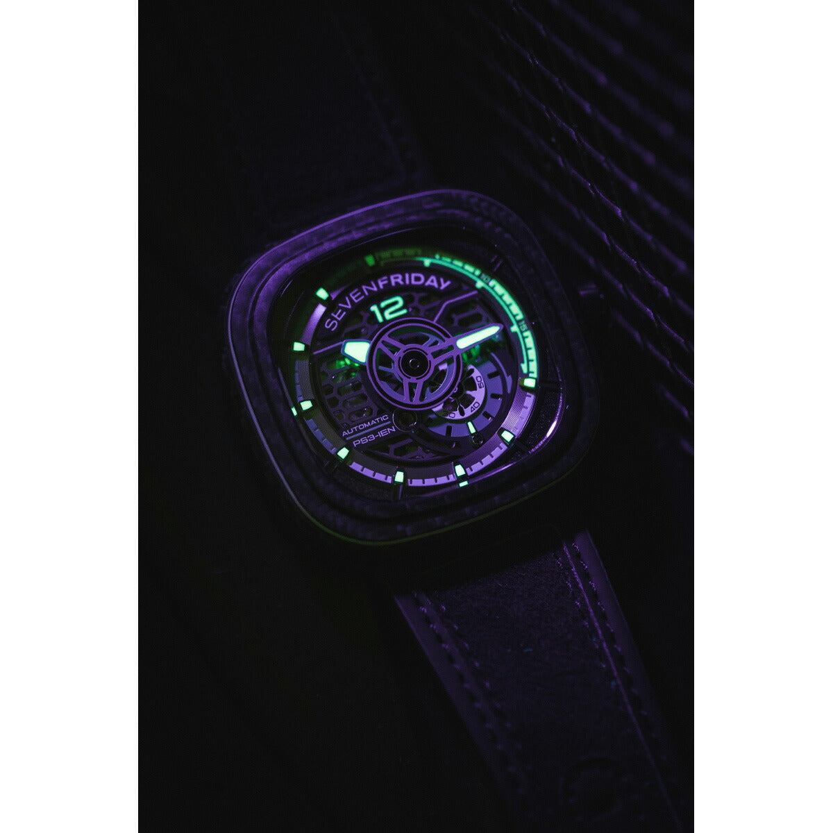 セブンフライデー SEVENFRIDAY PS3/01 Jade Carbon PS-Series 腕時計 メンズ 自動巻き