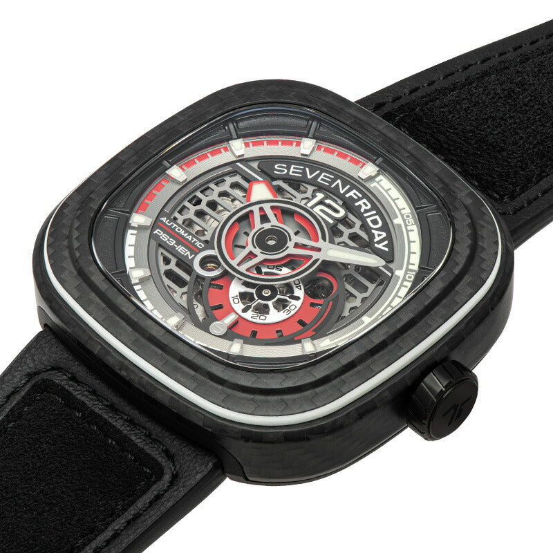 セブンフライデー SEVENFRIDAY PS3/02 Ruby Carbon PS-Series 腕時計 メンズ 自動巻き