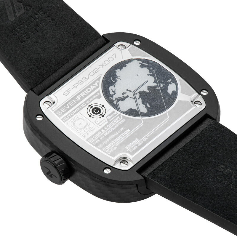 セブンフライデー SEVENFRIDAY PS3/02 Ruby Carbon PS-Series 腕時計 メンズ 自動巻き