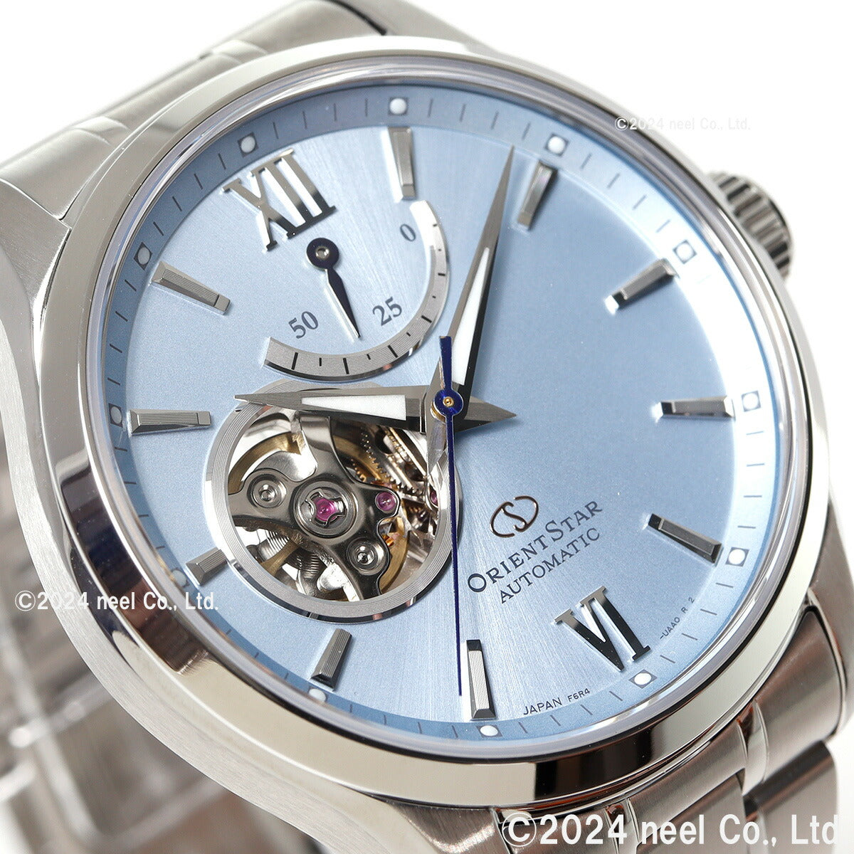 オリエントスター ORIENT STAR コンテンポラリー MovingBlue セミスケルトン 限定モデル 腕時計 メンズ 自動巻 機械式 RK-AT0019L 雪景色