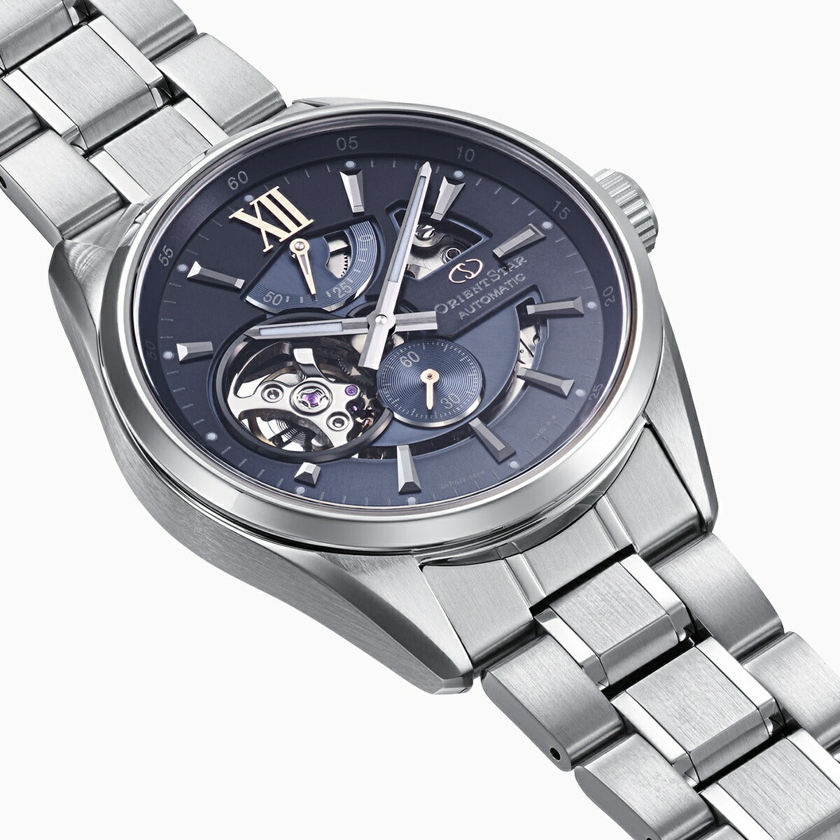 オリエントスター ORIENT STAR コンテンポラリー モダンスケルトン MovingBlue 国内300本限定 腕時計 自動巻 機械式 日本製 RK-AV0132L 雪明かり【2025 新作】