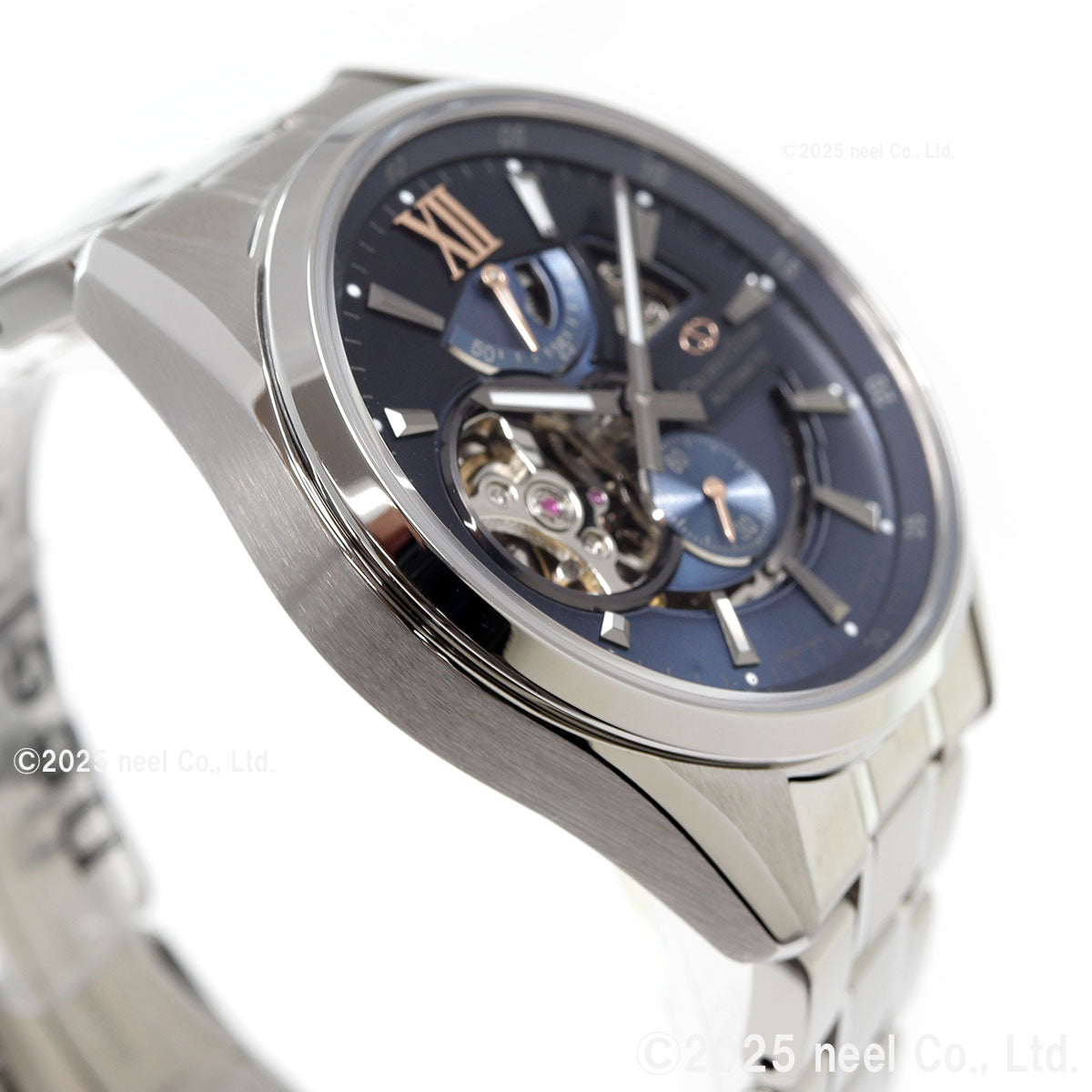 オリエントスター ORIENT STAR コンテンポラリー モダンスケルトン MovingBlue 国内300本限定 腕時計 自動巻 機械式 日本製 RK-AV0132L 雪明かり【2025 新作】