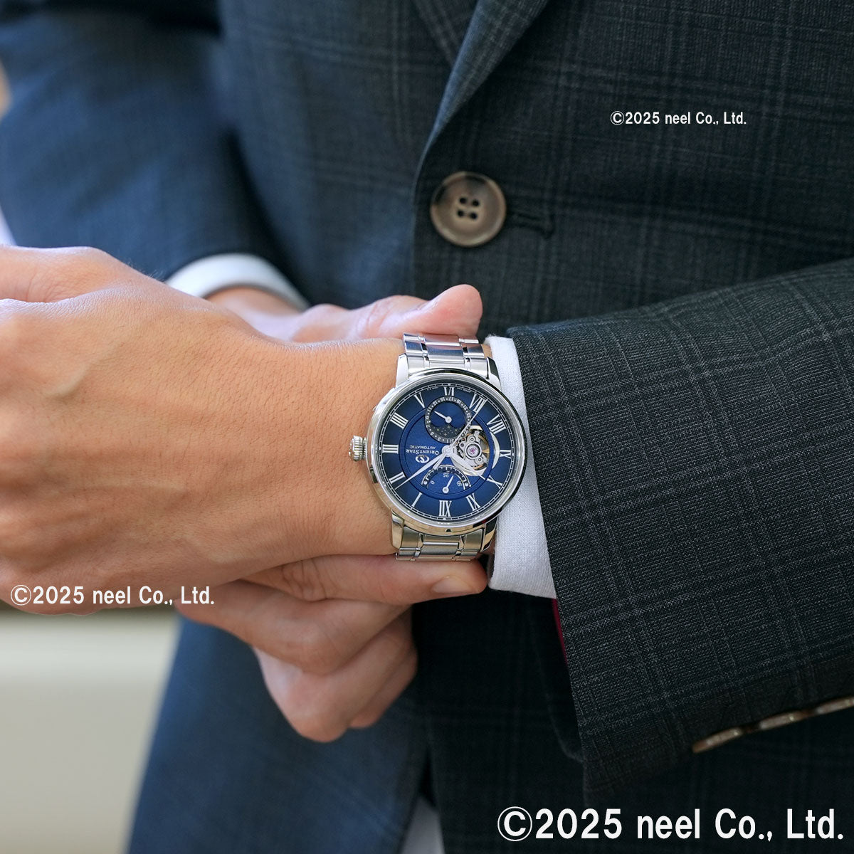 オリエントスター ORIENT STAR M45 F7 メカニカルムーンフェイズ 腕時計 メンズ 自動巻 機械式 日本製 RK-BT0002L【2025 新作】