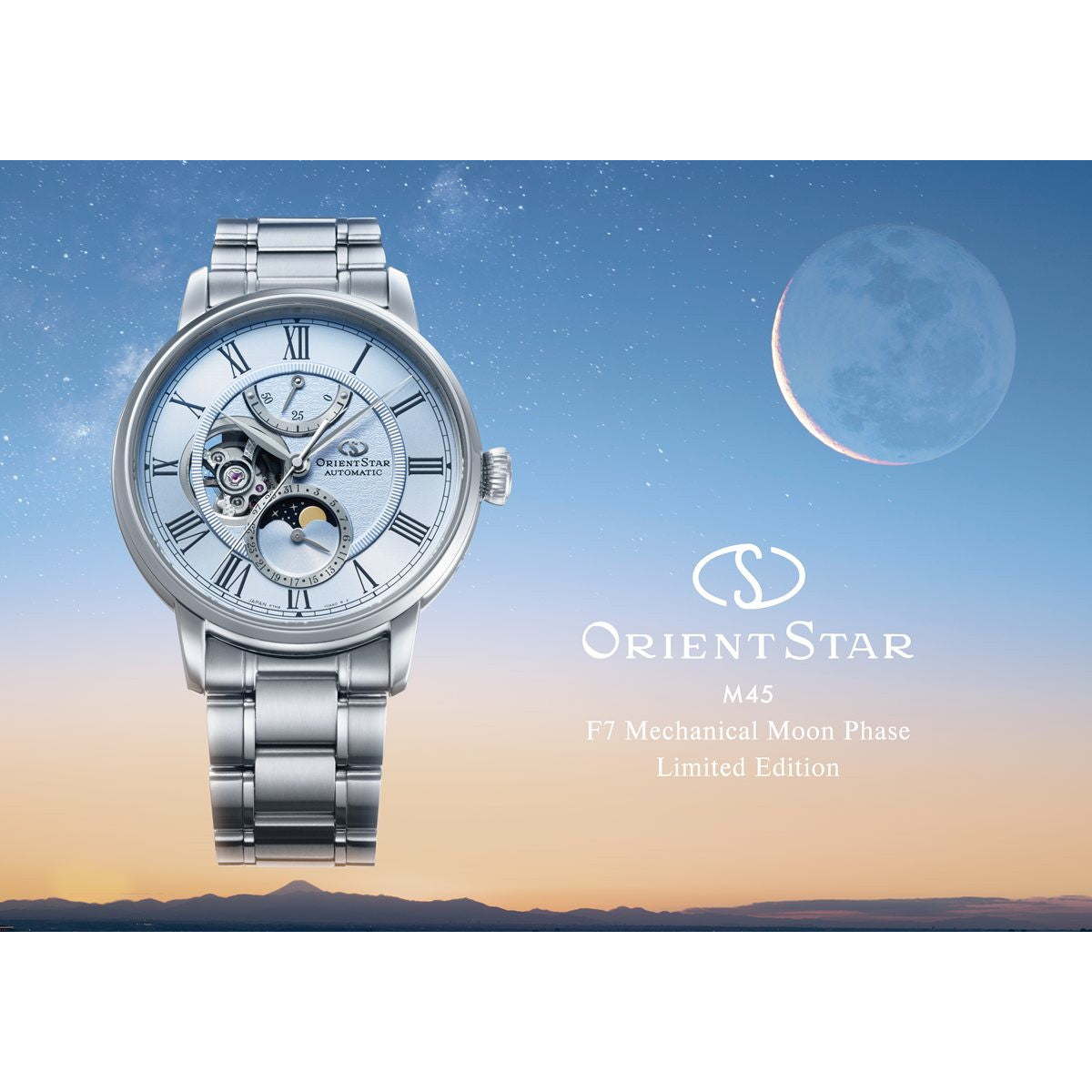 オリエントスター ORIENT STAR M45 F7 メカニカルムーンフェイズ 国内270本限定 腕時計 メンズ 自動巻 機械式 日本製 RK-BT0003L【2025 新作】