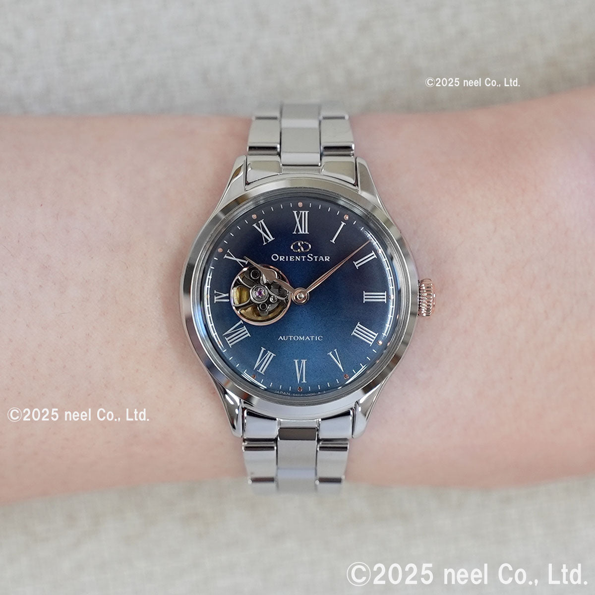 オリエントスター ORIENT STAR クラシックセミスケルトン MovingBlue 国内150本限定 腕時計 レディース 自動巻 機械式 日本製 RK-ND0022L 雪明かり【2025 新作】